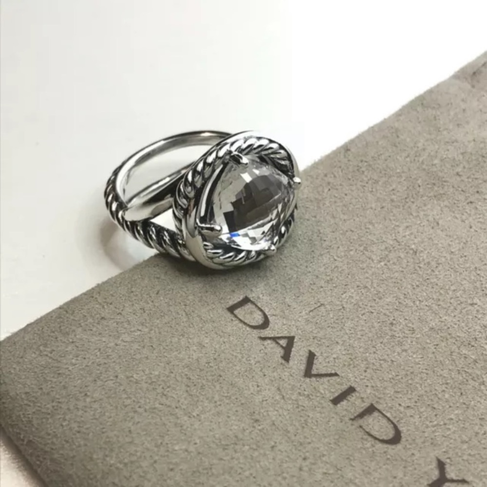 David Yurman Infinity 11mm White Topaz Ring